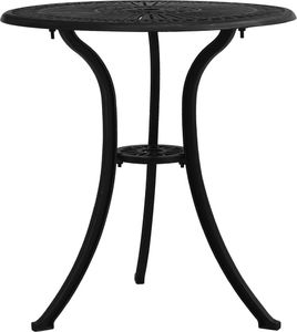 vidaXL Zestaw mebli bistro ze stopu aluminium, czarny 3-cz. 6