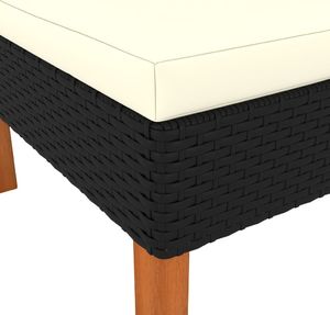 vidaXL 3-cz. zestaw wypoczynkowy do ogrodu rattan PE i eukaliptus 6