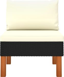 vidaXL 3-cz. zestaw wypoczynkowy do ogrodu rattan PE i eukaliptus 8