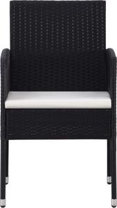 vidaXL 5-częściowy zestaw mebli ogrodowych polirattan czarny 4