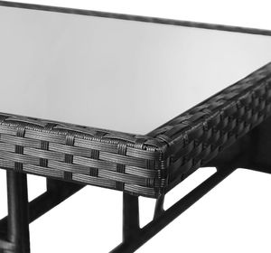 vidaXL 5-częściowy zestaw mebli ogrodowych polirattan czarny 6