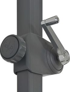 vidaXL Wiszący parasol ze słupkiem aluminiowym terakotowy 300 cm 6