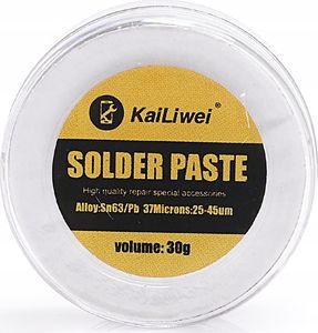 Techrebal Pasta lutownicza płynna cyna SN63PB37 KaiLiwei 30g 3