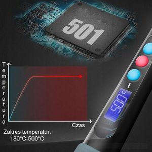 Techrebal Lutownica z wyświetlaczem 60W KSL 6