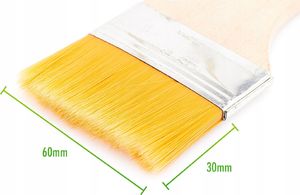 Techrebal Miękki pędzelek drewniany ESD 16cm / włosie 50x30mm (C8EE-4712A) 2