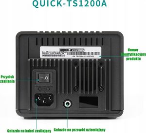 Techrebal Stacja lutownicza grotowa Quick TS1200A 120W 7