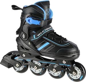 Rolki Nils Extreme NH18191 z wymienną płozą regulowane czarne r. 29-33 2