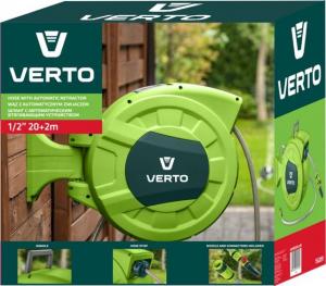 Verto Wąz z automatycznym zwijaczem 20 m +2m (15G891) 2