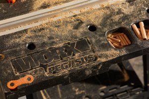 Worx Stół roboczy 78x63cm, w zestawie ściski 2 szt. + złączki 4 s (WX051) 8