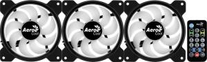 Wentylator Aerocool Saturn 12F ARGB Pro 3-pack + Hub (AEROPGSSATURN12F-A-P) 3