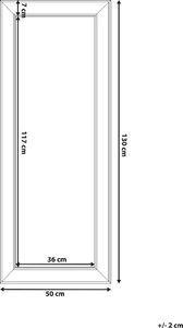 Beliani Lustro ścienne srebrne Bubry 4