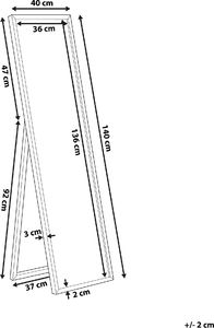 Beliani Lustro stojące białe Torcy 9