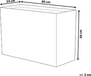 Beliani Doniczka 34 x 80 x 56 cm beżowa EDESSA 8