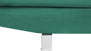 Beliani Narożnik welurowy lewostronny zielony NORREA 6