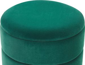 Beliani Puf ze schowkiem 37 cm ciemnozielony ELGIN 3