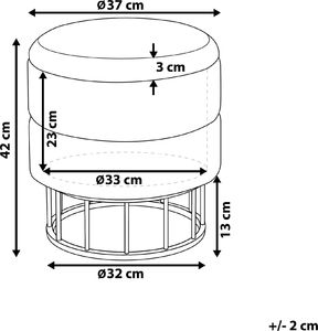 Beliani Puf ze schowkiem 37 cm ciemnozielony ELGIN 6