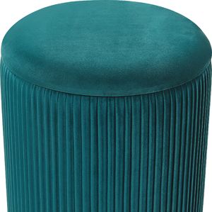 Beliani Zestaw 2 pufów ze schowkiem niebieski MIRAMAR 3