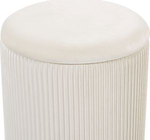 Beliani Zestaw 2 pufów ze schowkiem biały MIRAMAR 4