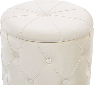 Beliani Zestaw 2 pufów ze schowkiem biały PUEBLO 4