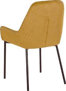 Beliani Zestaw 2 krzeseł do jadalni sztruksowy żółty LOVERNA 3