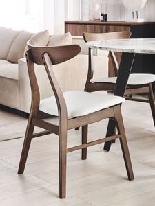 Beliani Zestaw 2 krzeseł do jadalni drewniany ciemny z białym LYNN 2