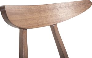 Beliani Zestaw 2 krzeseł do jadalni drewniany ciemny z białym LYNN 4