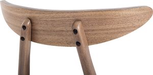 Beliani Zestaw 2 krzeseł do jadalni drewniany ciemny z białym LYNN 5