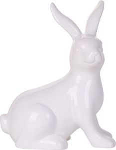 Beliani Figurka królik biała MORIUEX 1