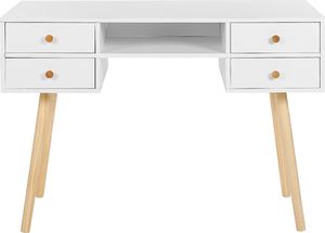 Biurko Beliani Białe 110 cm x 55 cm 3