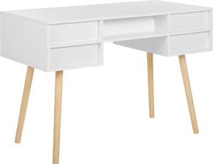 Biurko Beliani Białe 110 cm x 55 cm 4