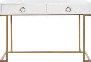 Biurko Beliani Westport Białe 110 cm x 50 cm 4