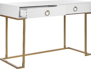 Biurko Beliani Westport Białe 110 cm x 50 cm 5