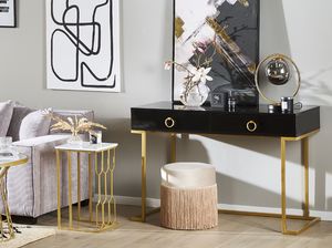 Biurko Beliani Westport Czarne 115 cm x 50 cm 2