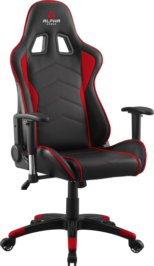 Fotel Alpha Gamer Hydra, Czarno-czerwona (AGHYDRA-BK-R) 1