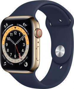 Smartwatch Apple Watch Series 6 GPS + Cellular 44mm Gold Stainless Steel Granatowy  (MJXN3WB/A) 1