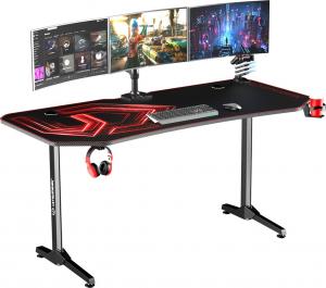 Biurko Ultradesk Frag XXL Czarno-Czerwone 160 cmx75 cm 2