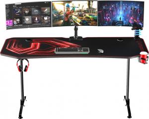 Biurko Ultradesk Frag XXL Czarno-Czerwone 160 cmx75 cm 3