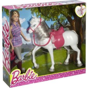 Lalka Barbie Mattel Barbie Lalka + Koń (DHB68) 1