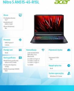 Laptop Acer Laptop Nitro 5 AN515-45 (NH.QBSEP.004) / 16 GB RAM / 2x 1TB SSD PCIe / 1 TB SSD / Windows 10 Home 21