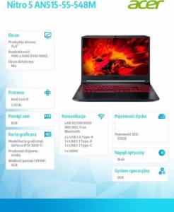 Laptop Acer Nitro 5 AN515-55 (NH.QB1EP.001) / 16 GB RAM / 512 GB SSD PCIe 18