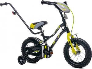 Sun Baby Rowerek dla chłopca 16 cali Tiger Bike z pchaczem czarno - żołto - szary 1