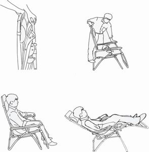 Odense Leżak Plażowy składany grawitacyjny Brązowy 9