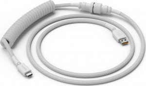 Kabel USB Glorious PC Gaming Race USB-A - USB-C 1.36 m Biały (GLO-CBL-COIL-WHITE) 1