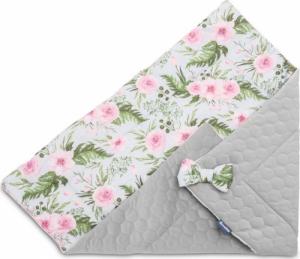 Sensillo ROŻEK VELVET SZARY KWIATY 75X75 4231/3950 2