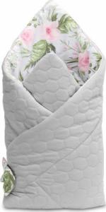 Sensillo ROŻEK VELVET SZARY KWIATY 75X75 4231/3950 3