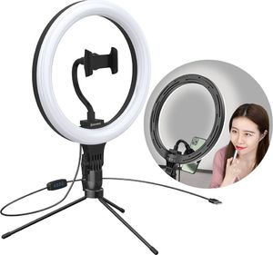 Lampa pierścieniowa Baseus LED Selfie CRZB10-A01 + Mini statyw czarny 2