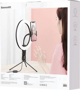 Lampa pierścieniowa Baseus LED Selfie CRZB10-A01 + Mini statyw czarny 6