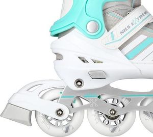 Rolki Nils Extreme NH18191 z wymienną płozą regulowane białe r. 34-38 6