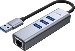 HUB USB Unitek uHUB Q4+ 1x RJ-45  + 3x USB-A 3.0 (H1906A) 3