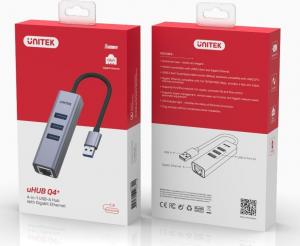 HUB USB Unitek uHUB Q4+ 1x RJ-45  + 3x USB-A 3.0 (H1906A) 4